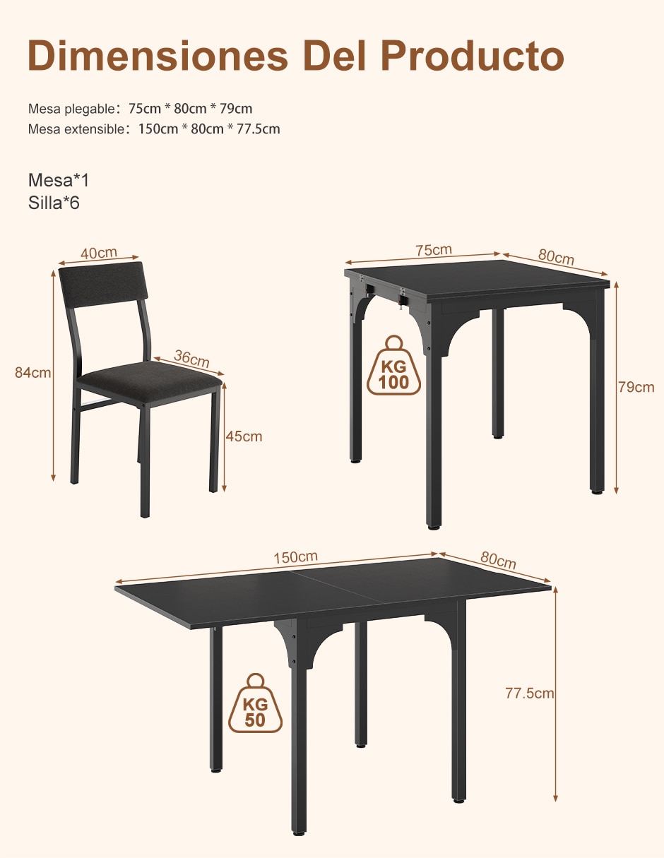 Comedor Nuestro Nido para 6 personas de MDF